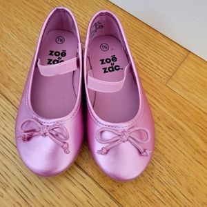 Zoe & Zac NEW pink metallic shoes Toddler 7.5
